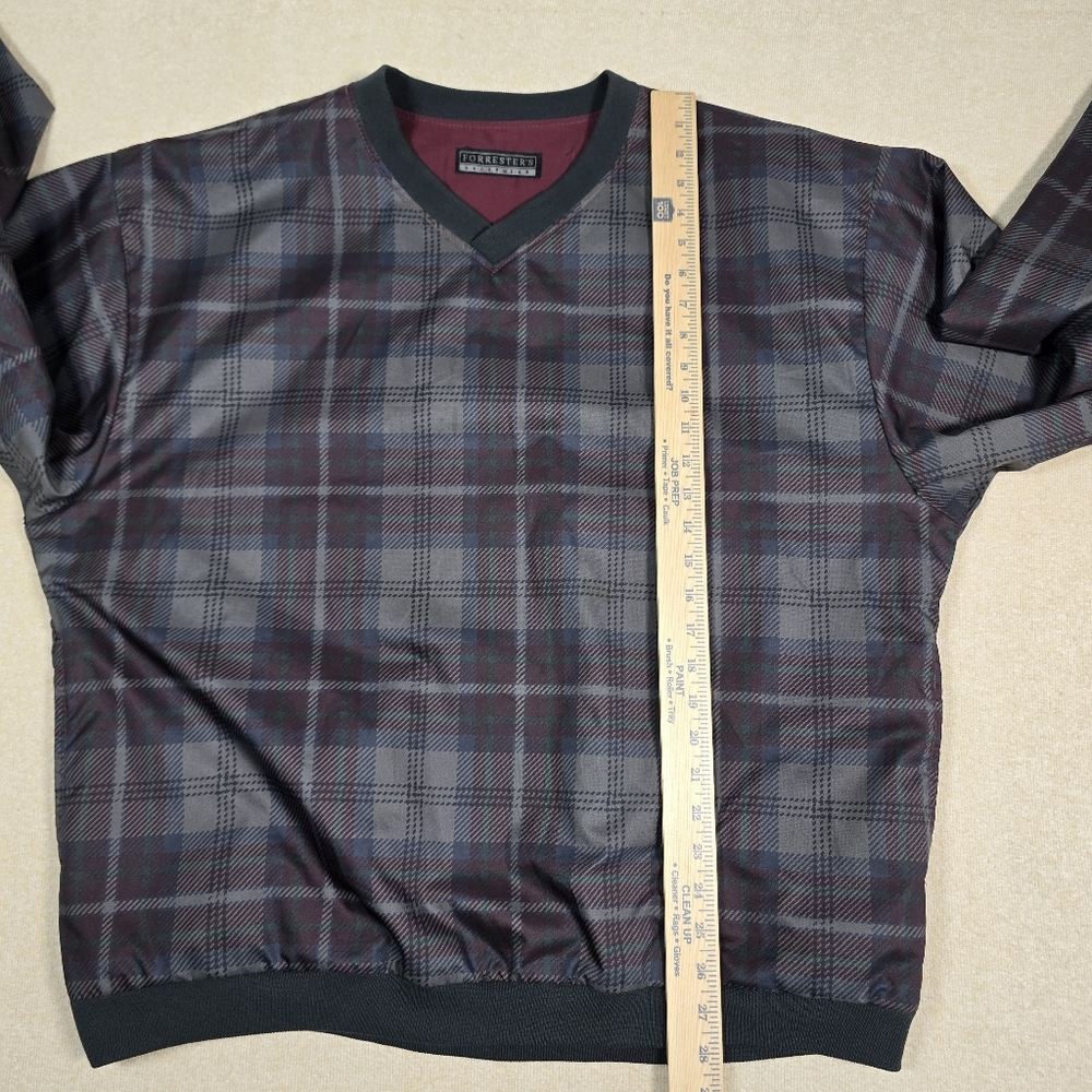 Forrester’s Reversible Golf Pullover Jacket Plaid… - image 7